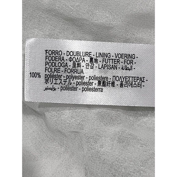 ZARA WOMAN NWT SS24 SEQUIN CAMISOLE LACE DRESS WHITE SILVER SIZE LARGE 5919/808 - Picture 14 of 16